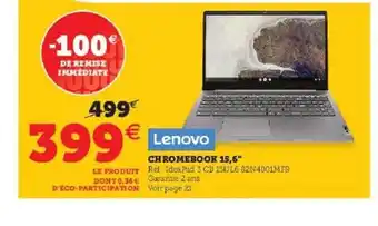 Hyper U Chromebook 15,6 offre