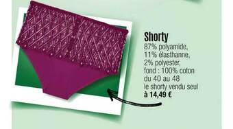Cora x Carrefour Shorty offre