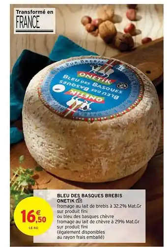 Intermarché Hyper Bleu des basques brebis onetik offre
