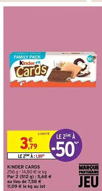 Intermarché Hyper Kinder cards offre