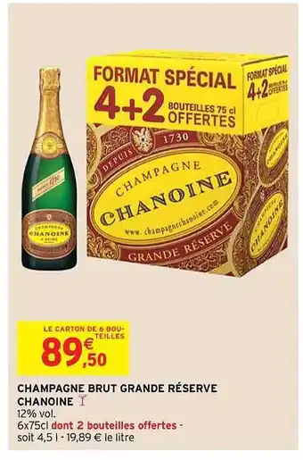 Intermarché Hyper Champagne brut grande réserve chanoine offre