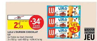 Intermarché Hyper Lulu l'ourson chocolat lu offre