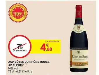 Intermarché Hyper Aop côtes du rhône rouge jv fleury offre