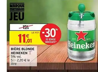 Intermarché Hyper Bière blonde heineken offre