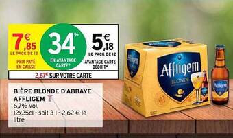 Intermarché Hyper Bière blonde d'abbaye affligem offre