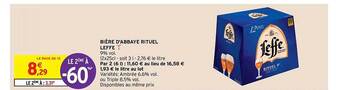 Intermarché Hyper Bière d'abbaye rituel leffe offre
