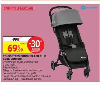 Intermarché Hyper Poussettes bonny black chic bébé confort offre