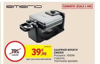 Gaufrier rotatif emerio