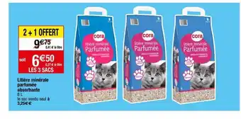 Migros Litière minérale parfumée absorbante cora offre