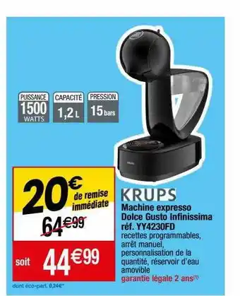 Migros Machine expresso dolce gusto infinissima krups offre