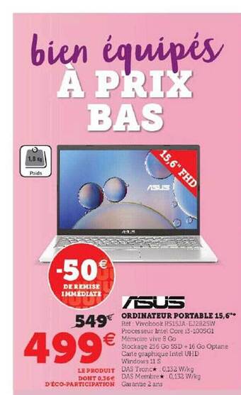 Super U Ordinateur portable 15,6 offre