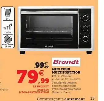 Super U Mini four multifonction brandt offre
