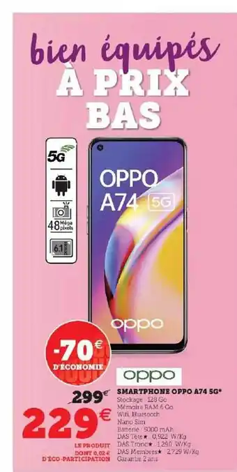 Smartphone oppo a74 5g