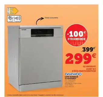 Lave-vaisselle 13 couverts daewoo