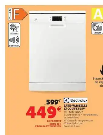 Super U Lave-vaisselle 13 couverts electrolux offre