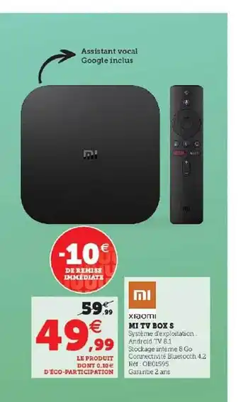 Super U Mi tv box s xiaomi offre