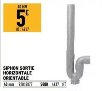 Siphon sortie horizontale orientable