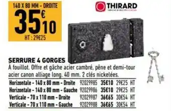 Brico Cash Serrure 4 gorges offre