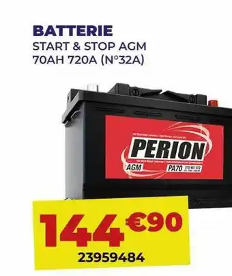 Carter-Cash Batterie start & stop agm 70ah 720a (n°32a) offre