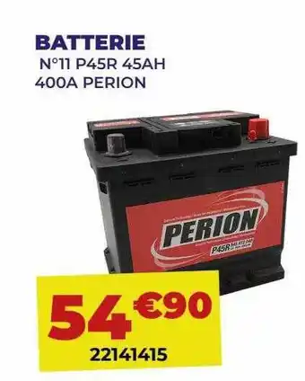 Carter-Cash Batterie n°11 p45r 45ah 400a perion offre