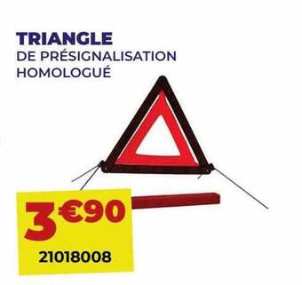 Carter-Cash Triangle de présignalisation homologué offre