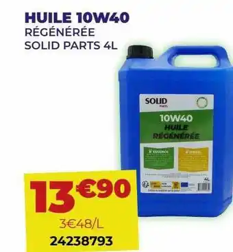 Carter-Cash Huile 10w40 régénérée solid parts 4l offre