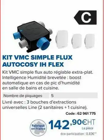 Kit vmc simple flux autocosy ih flex