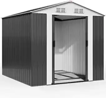 Amazon Abri de jardin métal xxxl anthracite 8m² fondation 312x257x177,5cm porte coulissante cabane cabanon remise de jardin 14,7m³ offre