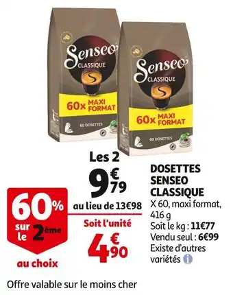 Auchan Senseo dosettes offre