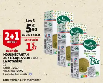 Auchan La potagère mouliné d'antan aux légumes verts bio offre