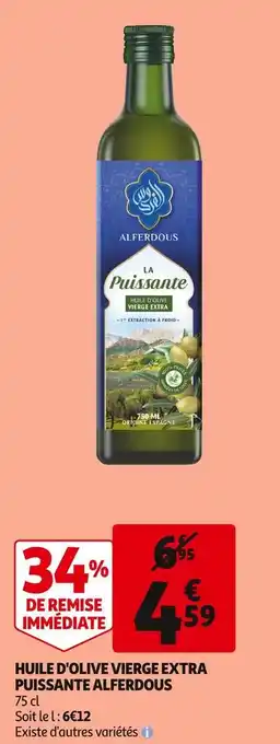 Auchan Alferdous huile d'olive vierge extra puissante offre
