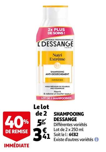Auchan Dessange shampooing offre