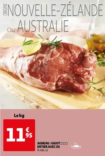 Auchan Agneau : gigot entier avec os offre