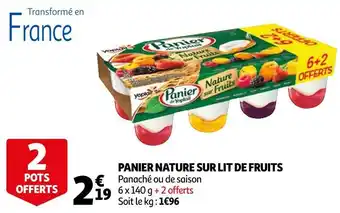 Auchan Panier de yoplait panier nature sur lit de fruits offre