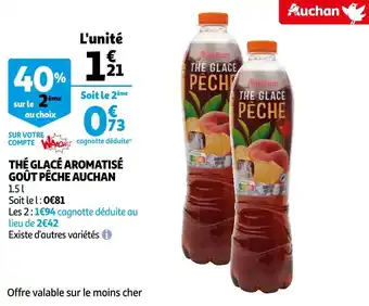 Auchan Auchan thé glacé aromatisé goût pêche offre