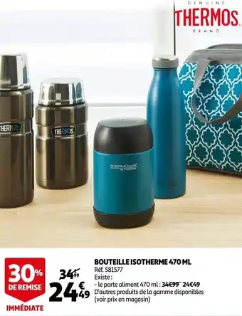 Auchan Thermos bouteille isotherme 470 ml offre