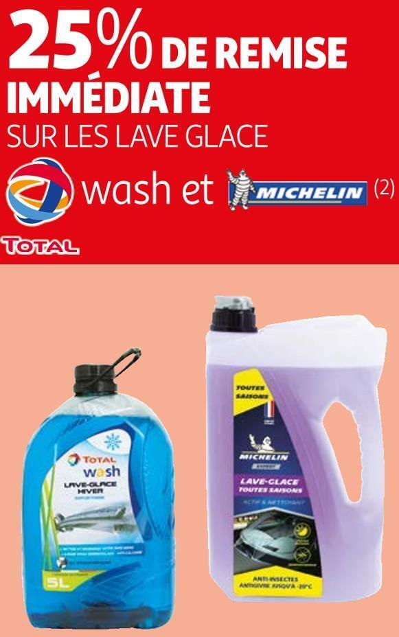 Promo Total wash / michelin bon plan sur les lave glace de marques