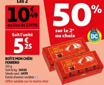 Auchan Ferrero boîte mon chéri offre