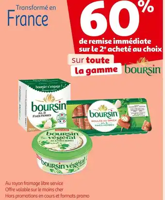 Auchan Boursin bon plan sur toute la gamme boursin offre
