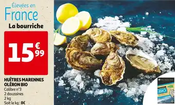 Auchan Huîtres marennes oléron bio offre