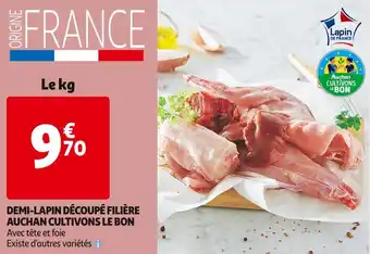 Auchan Auchan demi-lapin découpé filière cultivons le bon offre