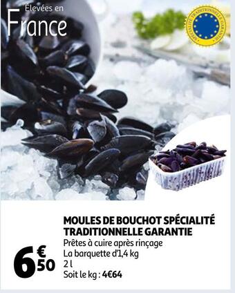 Auchan Moules de bouchot spécialité traditionnelle garantie offre
