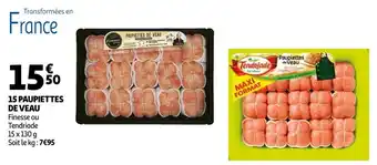 Auchan 15 paupiettes de veau offre