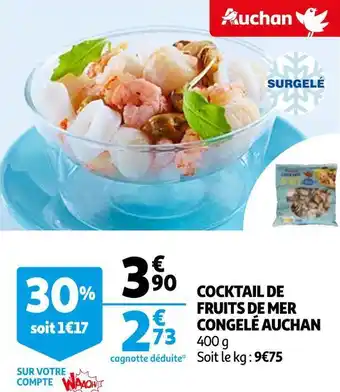 Auchan Auchan cocktail fruits de mer congelé offre
