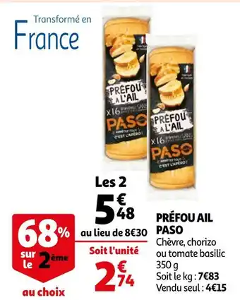 Auchan Paso préfou ail offre