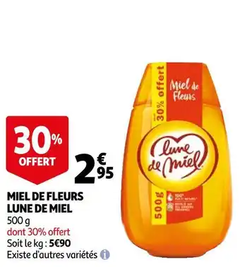 Auchan Lune de miel miel de fleurs offre
