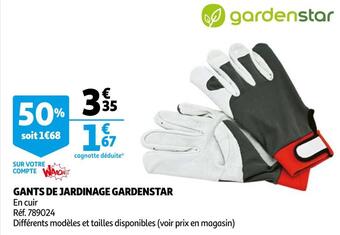 Auchan Gardenstar gants de jardinage offre