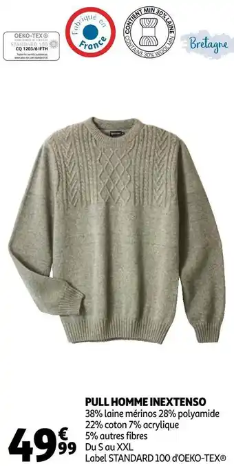 Auchan Inextenso pull homme offre