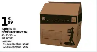 Carton de déménagement 36l
