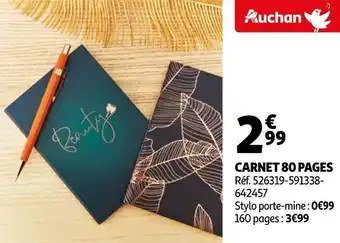 Auchan Auchan carnet 80 pages offre